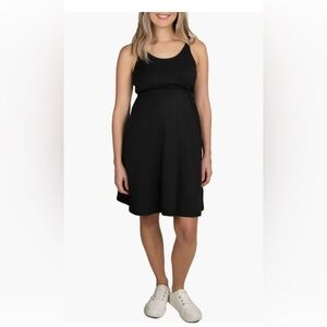NWT Bravado Empire Waist Sleeveless Maternity/Nursing Dress Black , XL